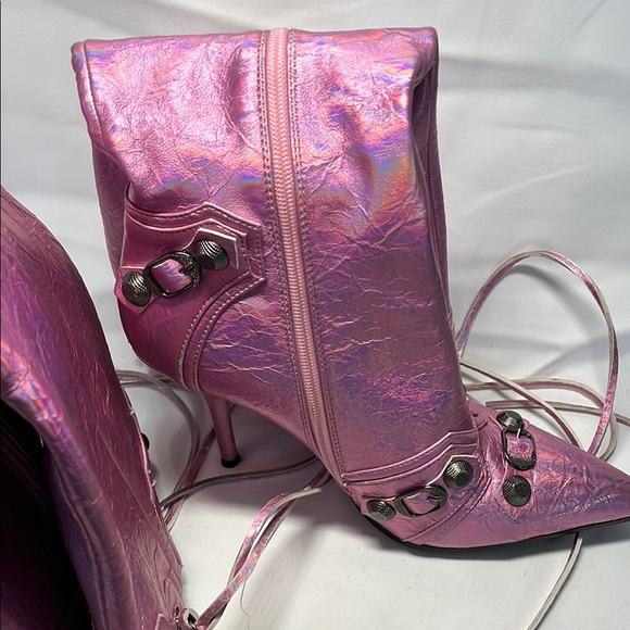 Pink High Heel Boots - Picture 4 of 6